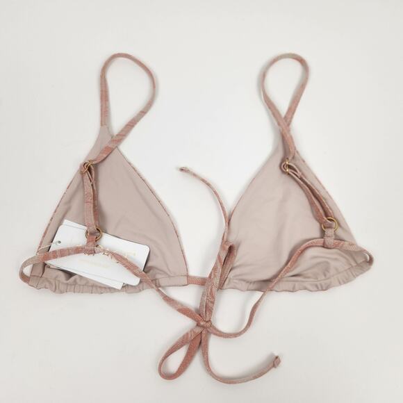 L*Space Brittany Triangle Bikini Top in All Swirled Up Pink/Mauve Medium NWT - Picture 3 of 5